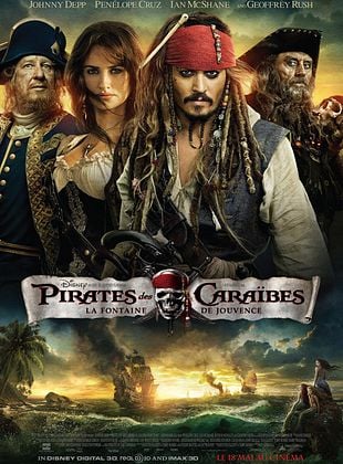 poster du film Bande-annonce Pirates des Caraïbes : la Fontaine de Jouvence